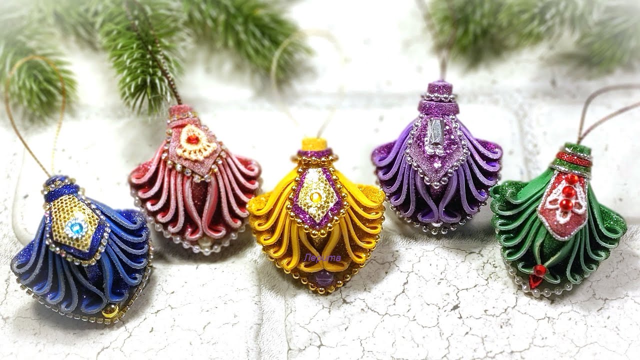 Красивые елочные игрушки своими руками 🎄 Новогодние поделки 🎄  Amazing christmas ornaments diycraft