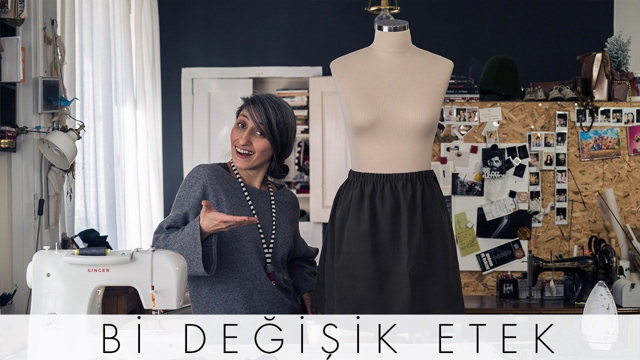 Pratik, Belden Lastikli Etek Nasıl Dikilir? | Bi Değişik Dikiş Okulu