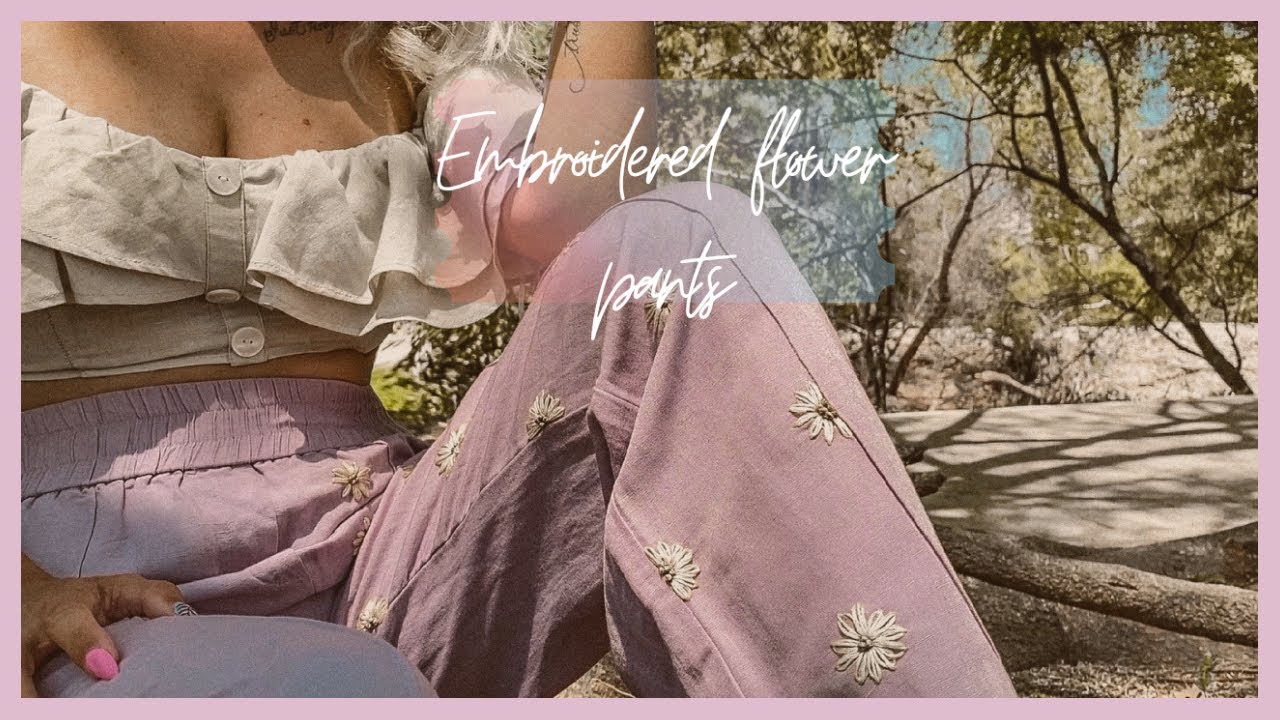 How to embroider without an embroidery hoop | Embroidery on ripped pants