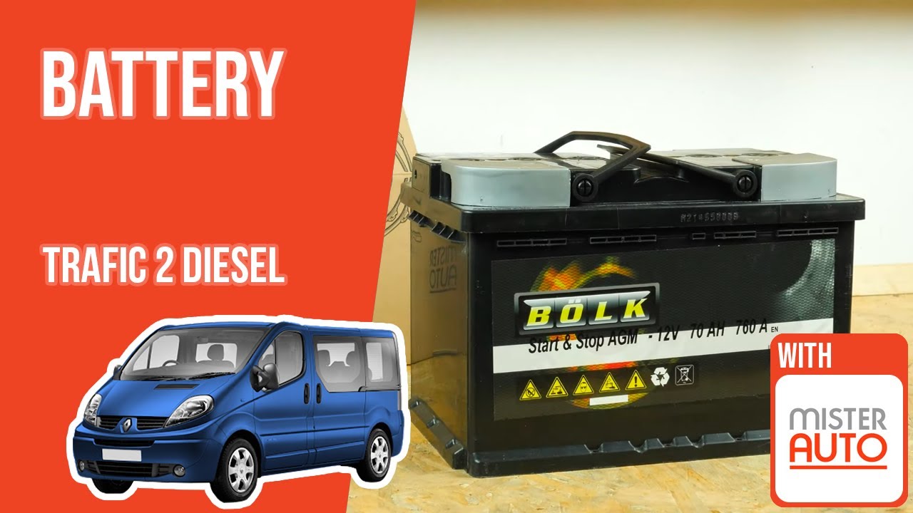 How to replace the car battery Trafic mk2 1.9 dCi 🔋