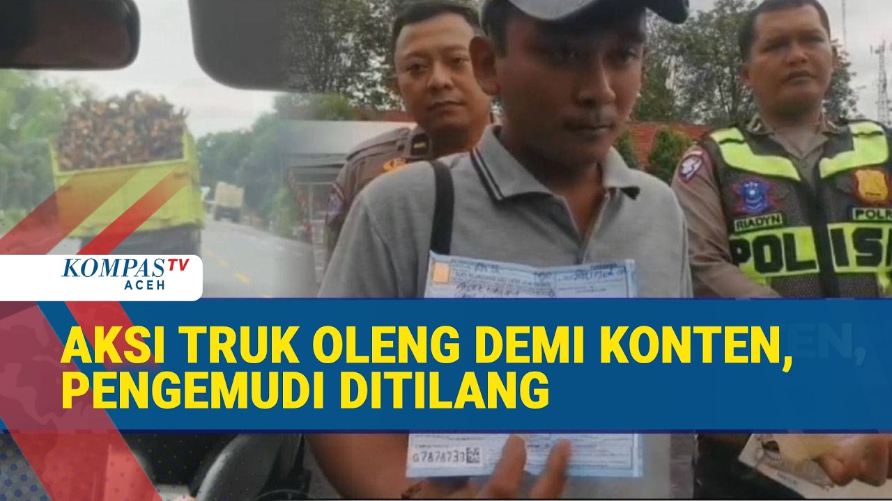 Aksi Ugal-ugalan di Lumajang demi Konten, Sopir Truk Ditilang Polisi