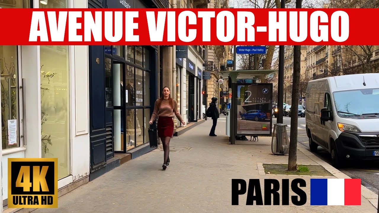【4K】Avenue Victor-Hugo Paris Morning Walk (Ultra HD 60fps)