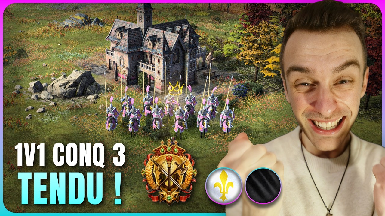 Il fait 3 TCs ! Il a le droit ? (c'est chaud). Gameplay 1V1 Conq 3 AOE 4