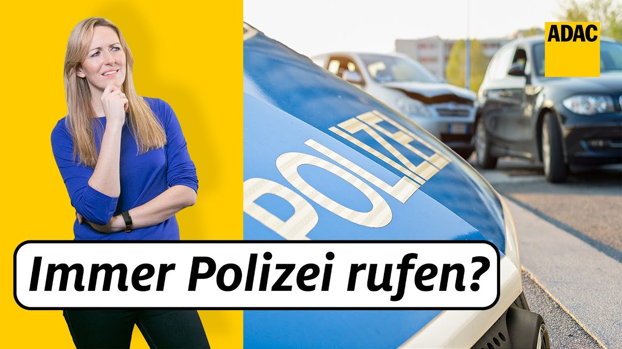 Muss ich bei jedem Unfall die Polizei rufen? Achte darauf, wenn sie kommt! | ADAC | Recht? Logisch!