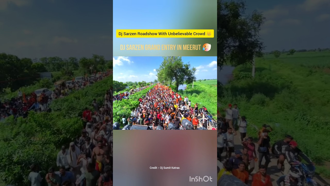 Dj Sarzen Grand Entry In Meerut With Unbelievable Crowd 👑🥵 ||#shorts #short #shortvideo #djsarzen