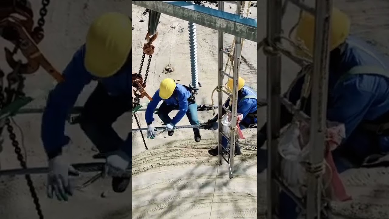 How to do the clipping on suspension tower, complete video of 132kV line.