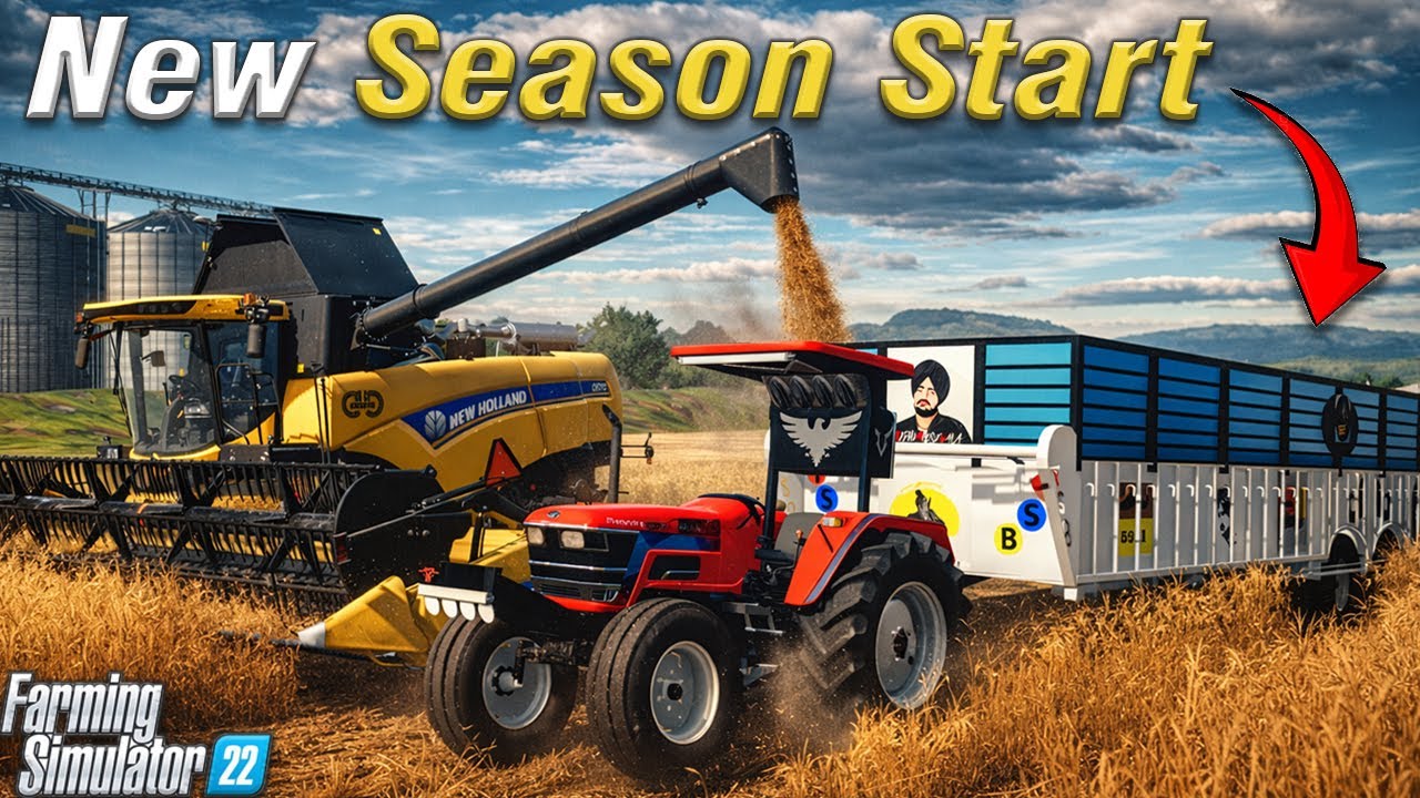 Kanak 🌾 da Full Tralla kdya Arjun Novo nal 🔥| New Season Start krta 🌾| Farming Simulator 22 Indian