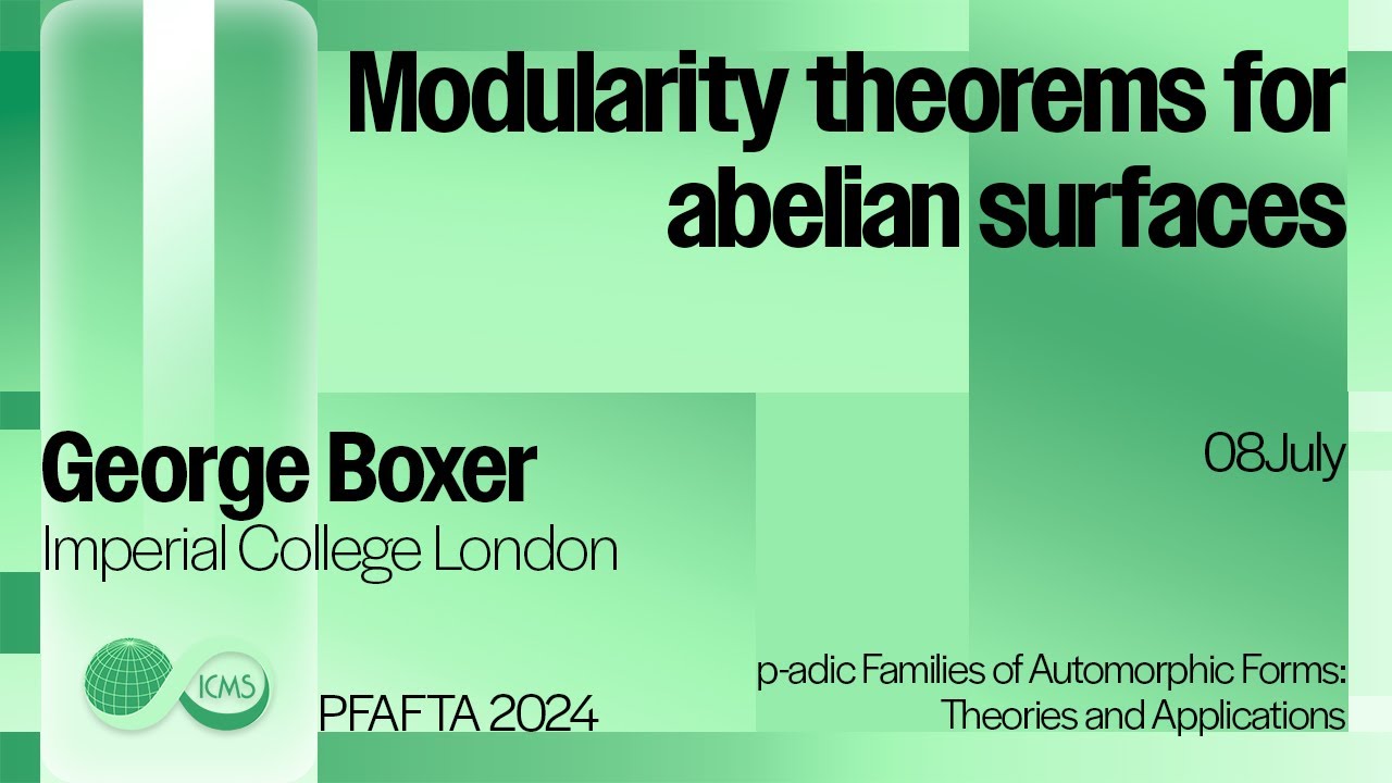 George Boxer, Modularity theorems for abelian surfaces