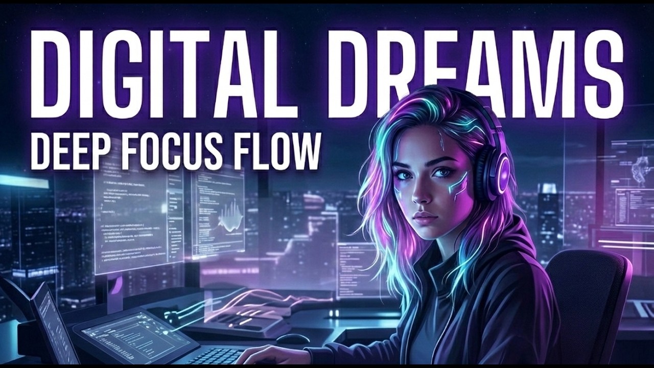 DIGITAL DREAMS 🌌 Deep Focus Ambient for Coding & Productivity
