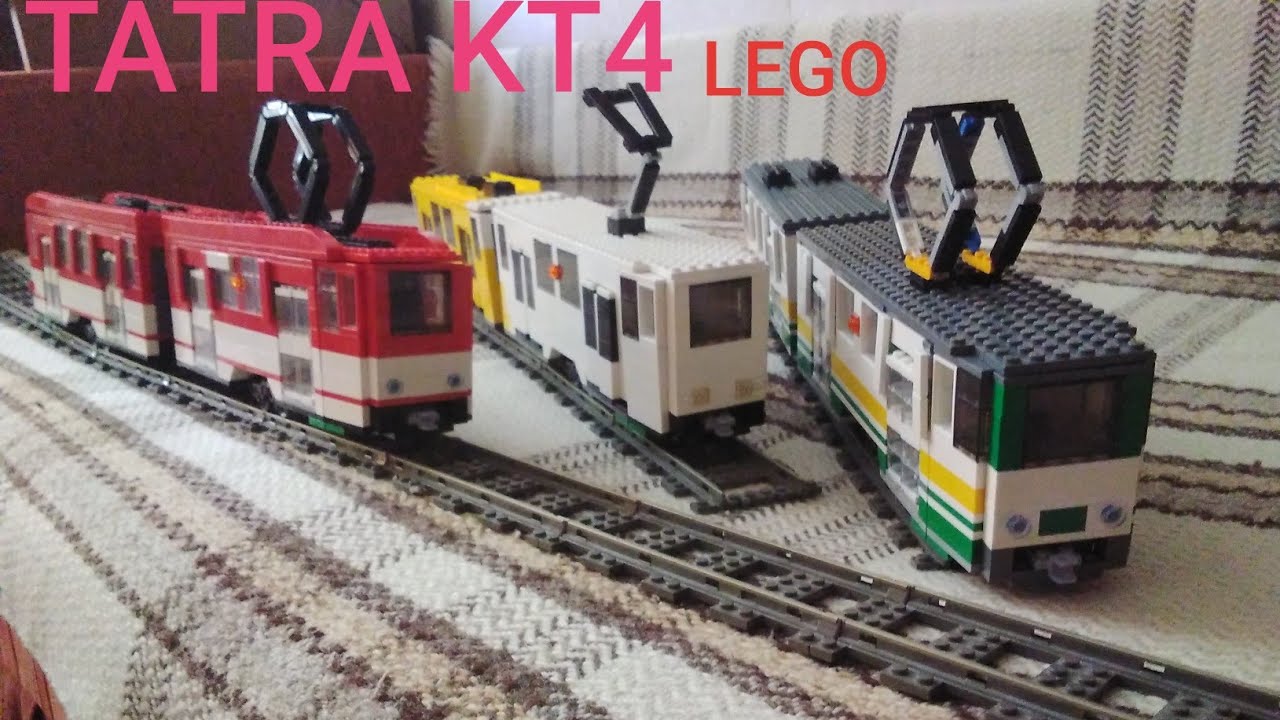 Lego трамваи Tatra kt4 (пятигорский трамвай)