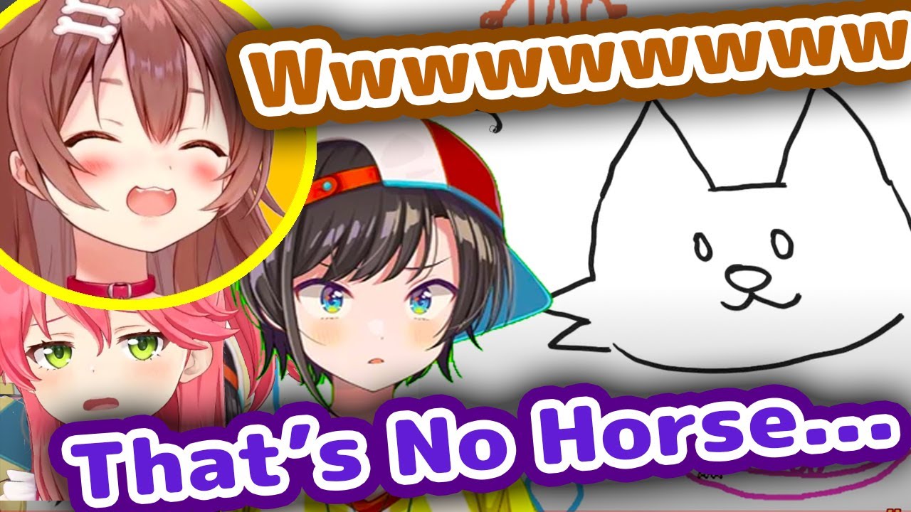Korone Can't Stop Laughing During Miko's Drawing Stream feat. Subaru【ENG Sub/Hololive】