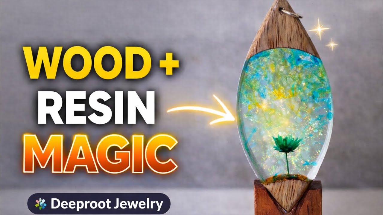 Wood & Resin Pendant Making at Home | Epoxy Jewelry DIY