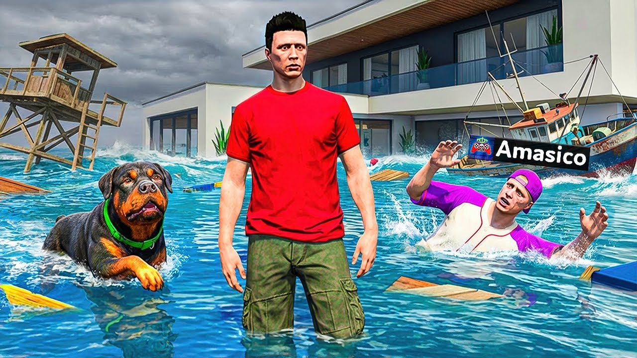 TSUNAMI-UL GIGANTIC distruge TOT în GTA 5! 😱🌊