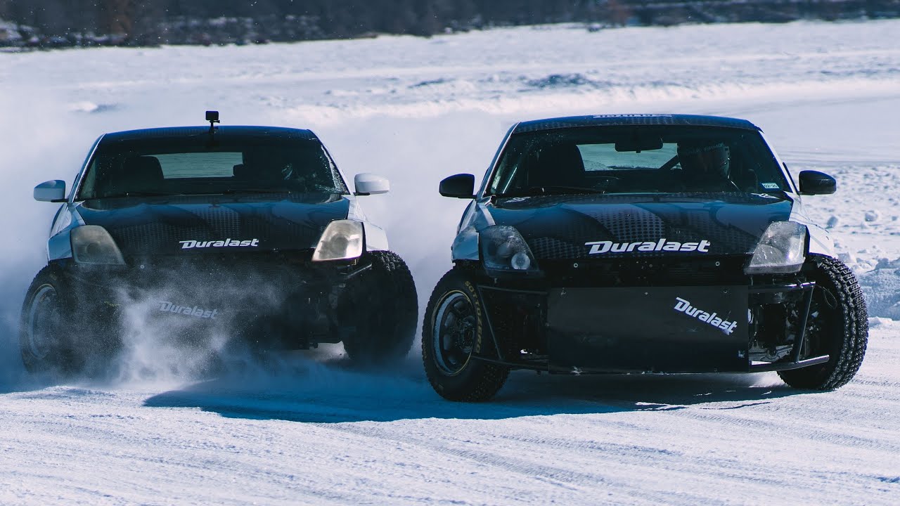 Дрифт по замёрзшему озеру — это просто БЕЗУМИЕ! Дрейфуем по льду на Nissan 350Z | HertVlog #006
