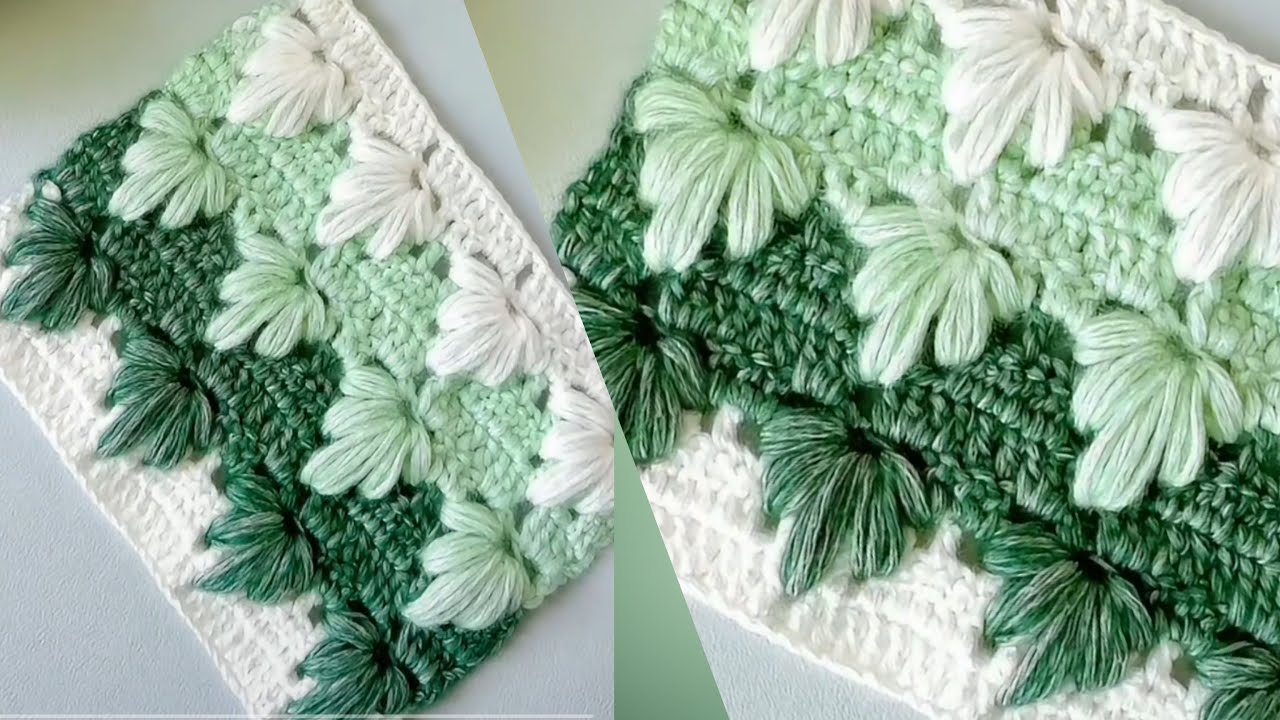 Super Easy Crochet Floral Pattern for Blanket !! Tutorial for beginners 