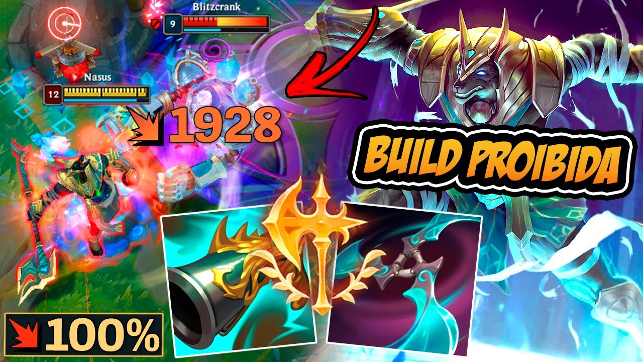 A BUILD PROIBIDA DO NASUS COM 100% DE CRÍTICO !! - LEAGUE OF LEGENDS