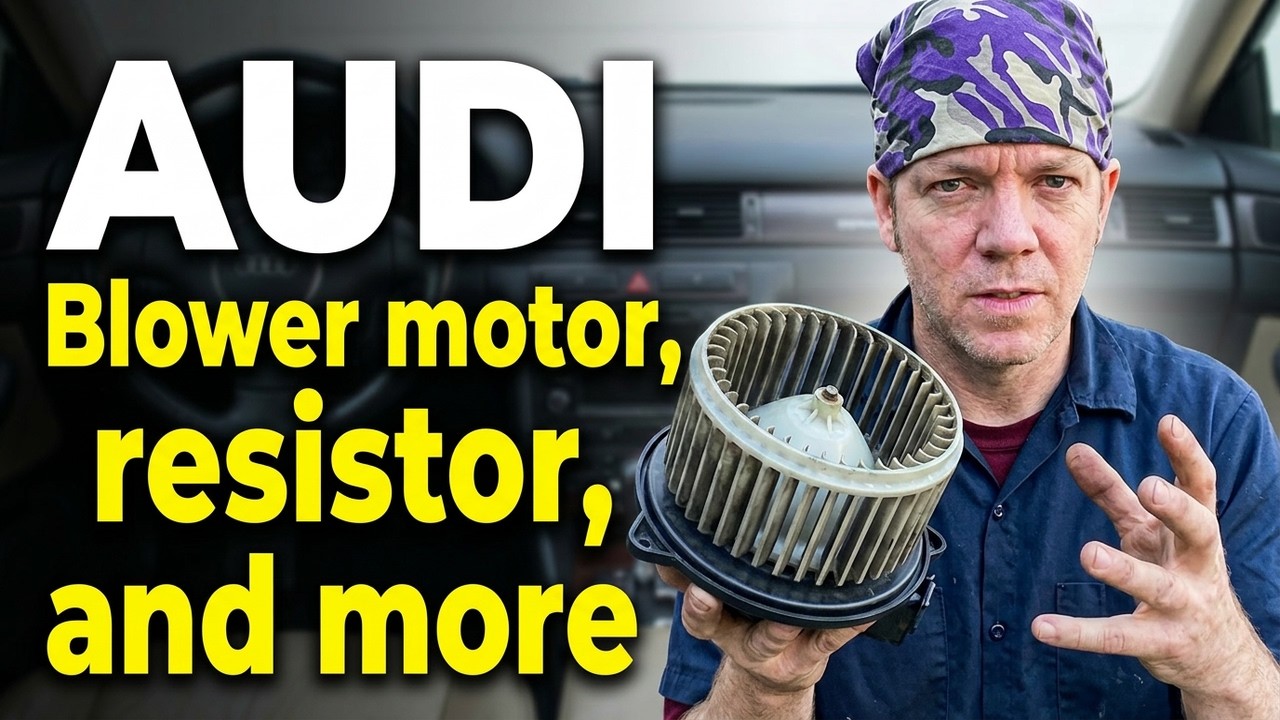 Audi - How to replace heater blower motor, resistor, pressure sensor, vent switch, and more.