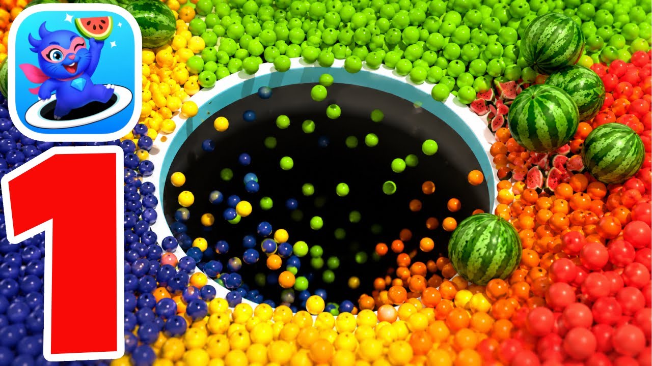 All in Hole: Black Hole Games Gameplay Walkthrough Part 1 | Satisfying Black Hole Puzzle Game