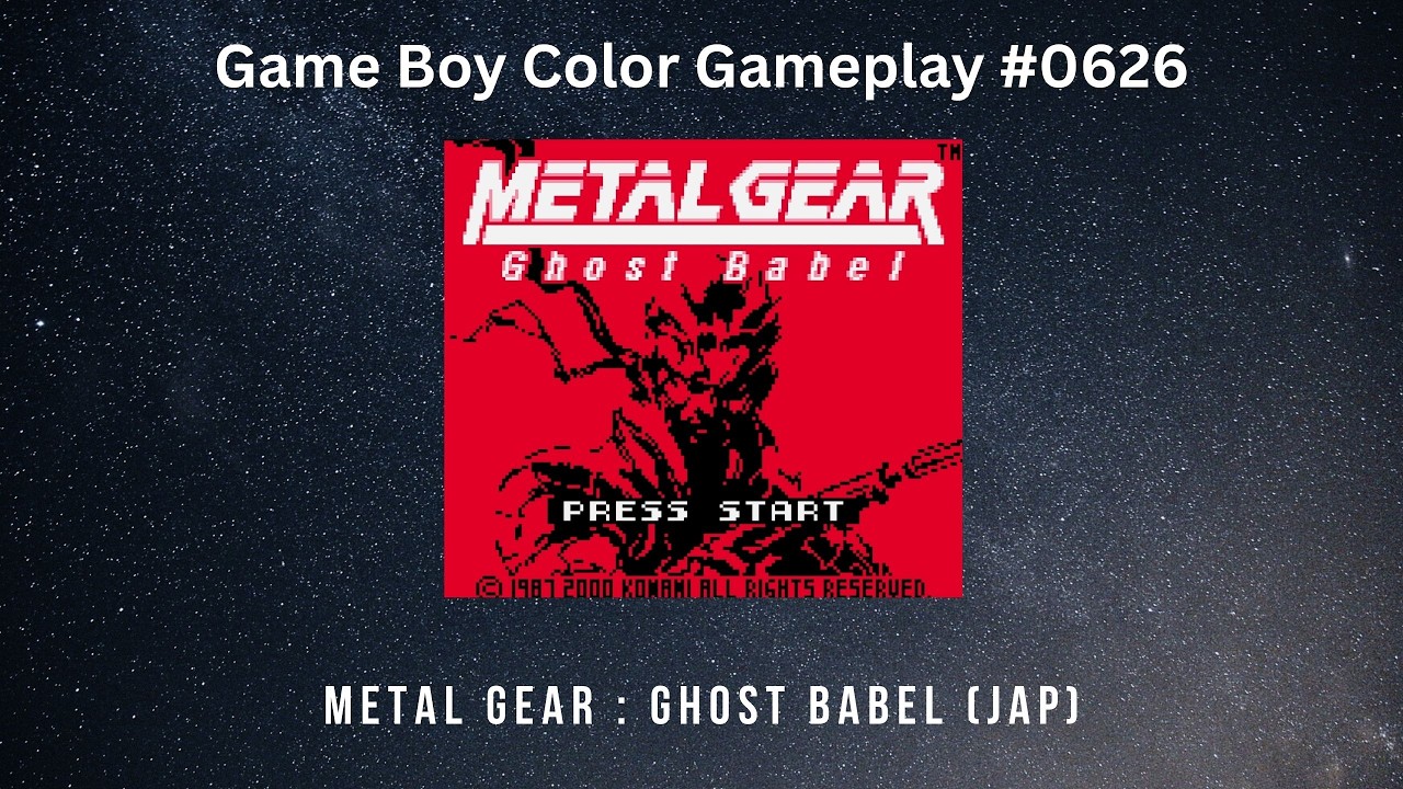 Metal Gear : Ghost Babel (JAP) (Game Boy Color / Gameplay #0626)