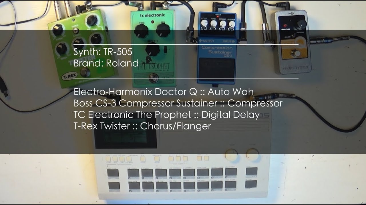 Roland TR-505 + Random Selection of Pedals