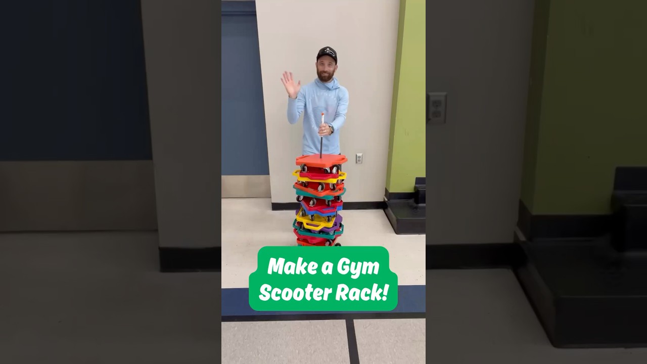 Make a Gym Scooter Rack! #pehack #peteacher