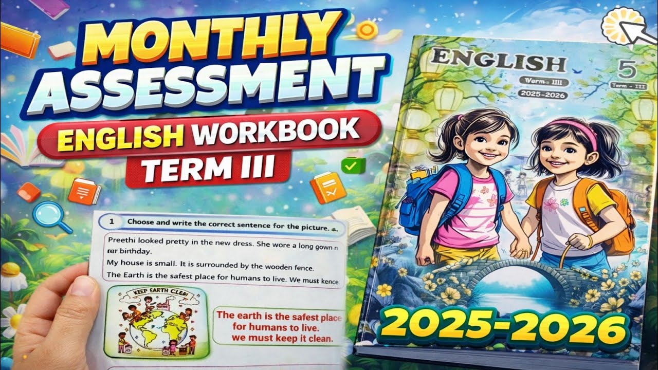EE class 5 term 3 English Monthly Assessment -2 work book answers  