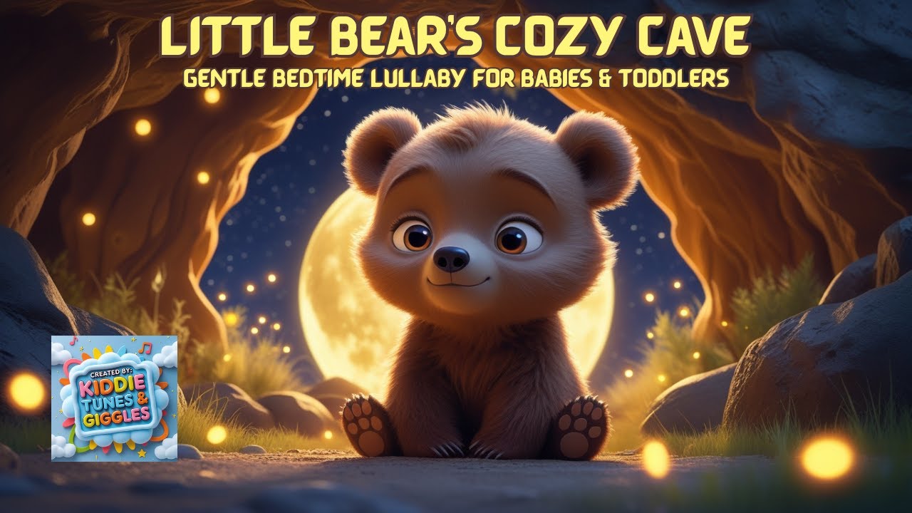 Little Bear’s Cozy Cave 🌙 | Gentle Bedtime Lullaby for Babies & Toddlers | Sleep Music