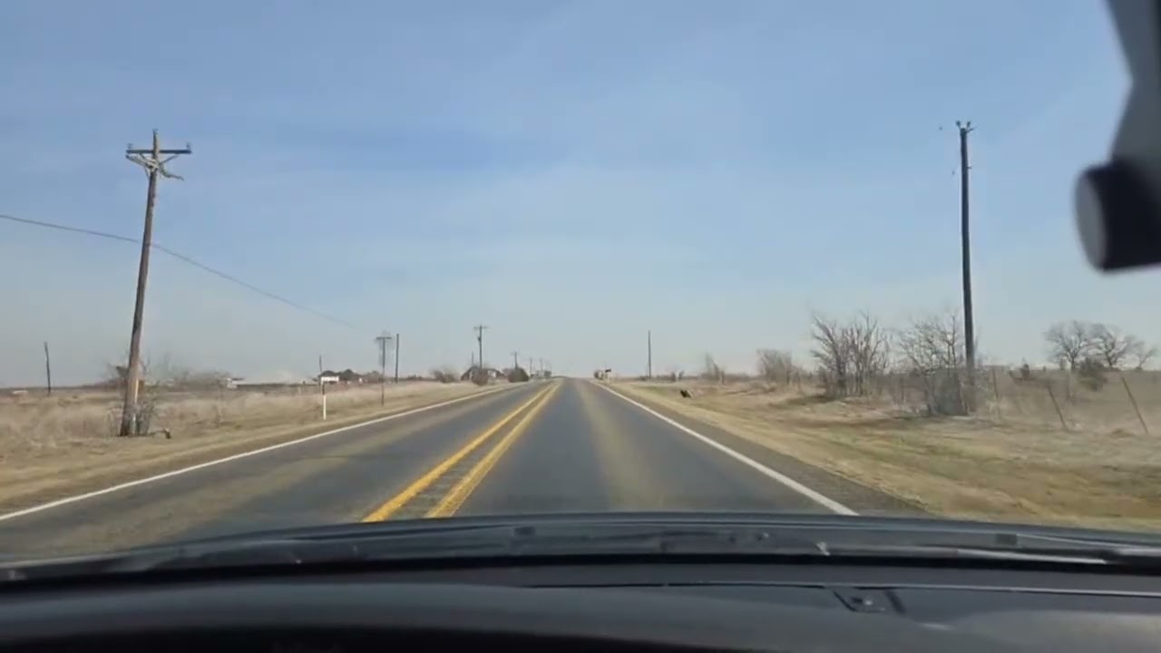 Driving in rural Celina 