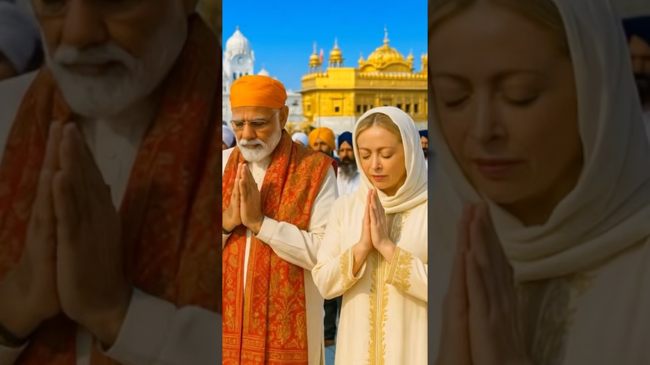 PM Modi & Giorgia Meloni Visit Golden Temple Amritsar#modi#temple