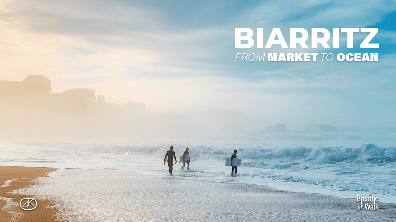 Biarritz, France 🇫🇷 | From Christmas Market to the Ocean | 4K City Walk