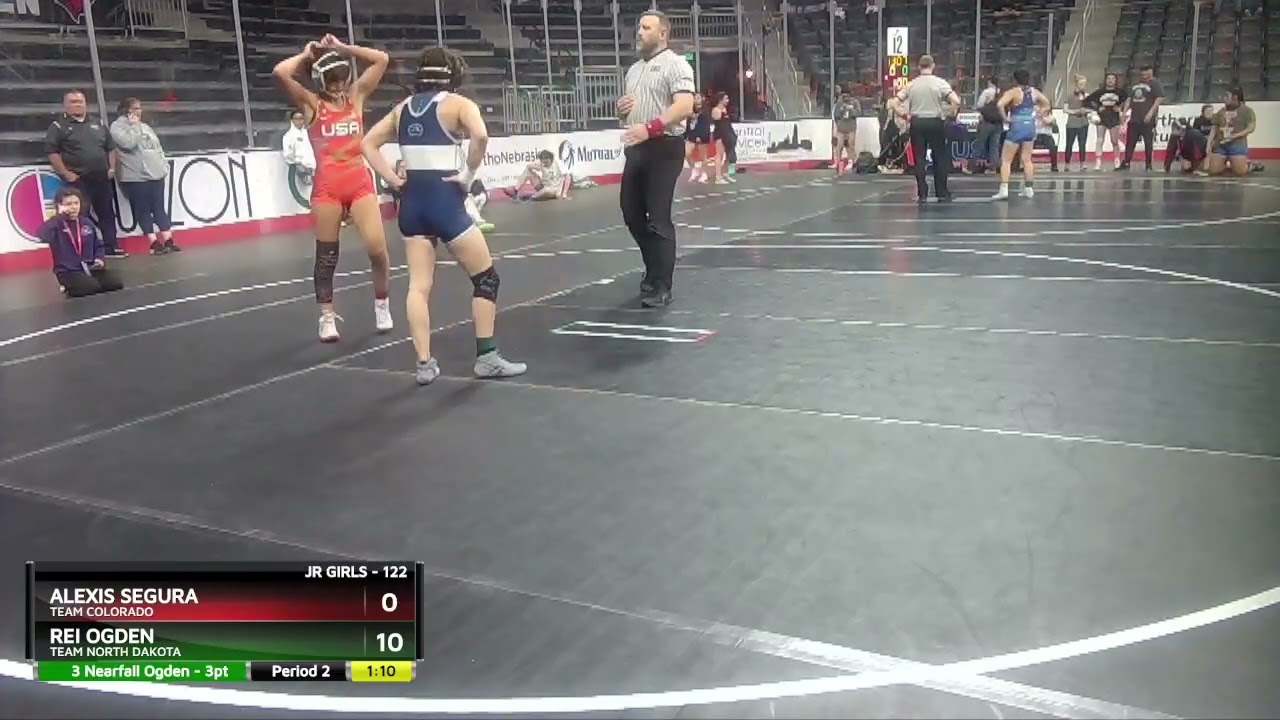 122 Lbs Quarterfinal - Rei Ogden, Team North Dakota Vs Alexis Segura, Team Colorado B148