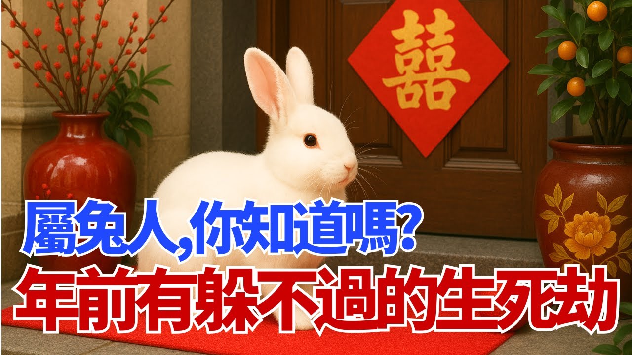 屬兔人，你知道嗎？年底前你有躲不過的「生死劫」，挺過去，你將一順百順！生肖兔必看！