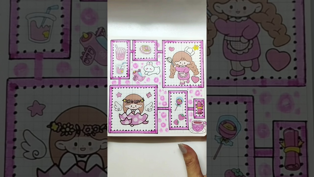 🌷 journal Ideas 🩷 Kawaii Stickers Journaling 
