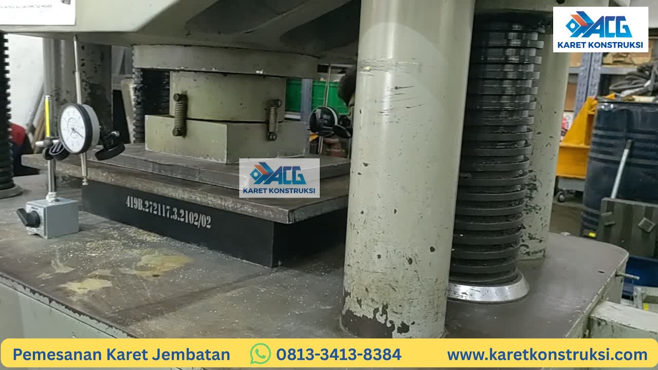 Pengujian Karet Jembatan (Elastomeric Bearing Pad) – di Teknik SIpil ITS
