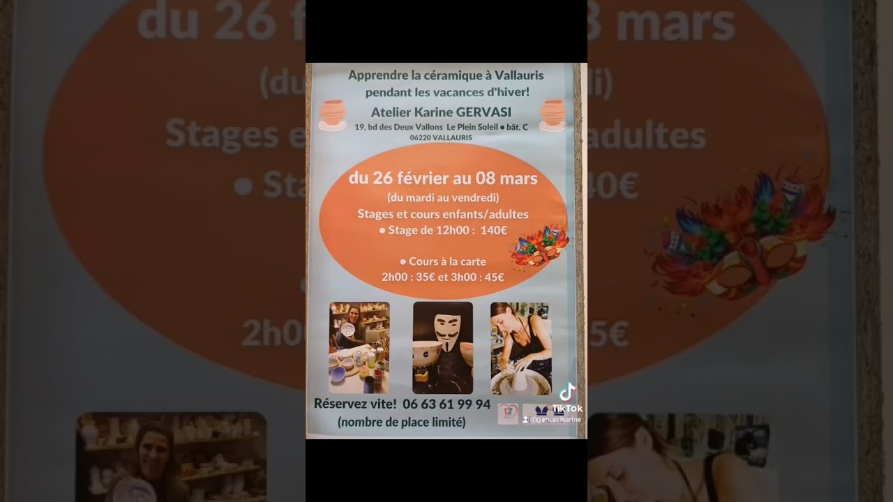 Stage Poterie C&eacute;ramique Gervasi #vallauris #poterie #ateliercreatif #ceramique #ceramic #art