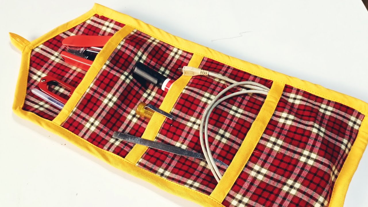 बेकार बचे कपडे़ से बनाऐ हैगिगँ बैग || Diy Multipurpose Organizer Hanging Bag Making