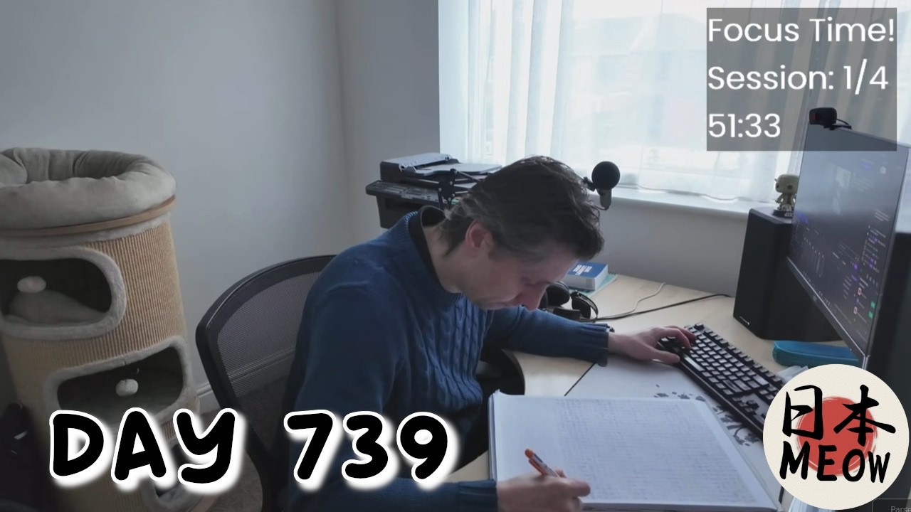 4-Hour LIVE Study With Me: Japanese Kanji & Vocabulary | Calm Rain Ambience