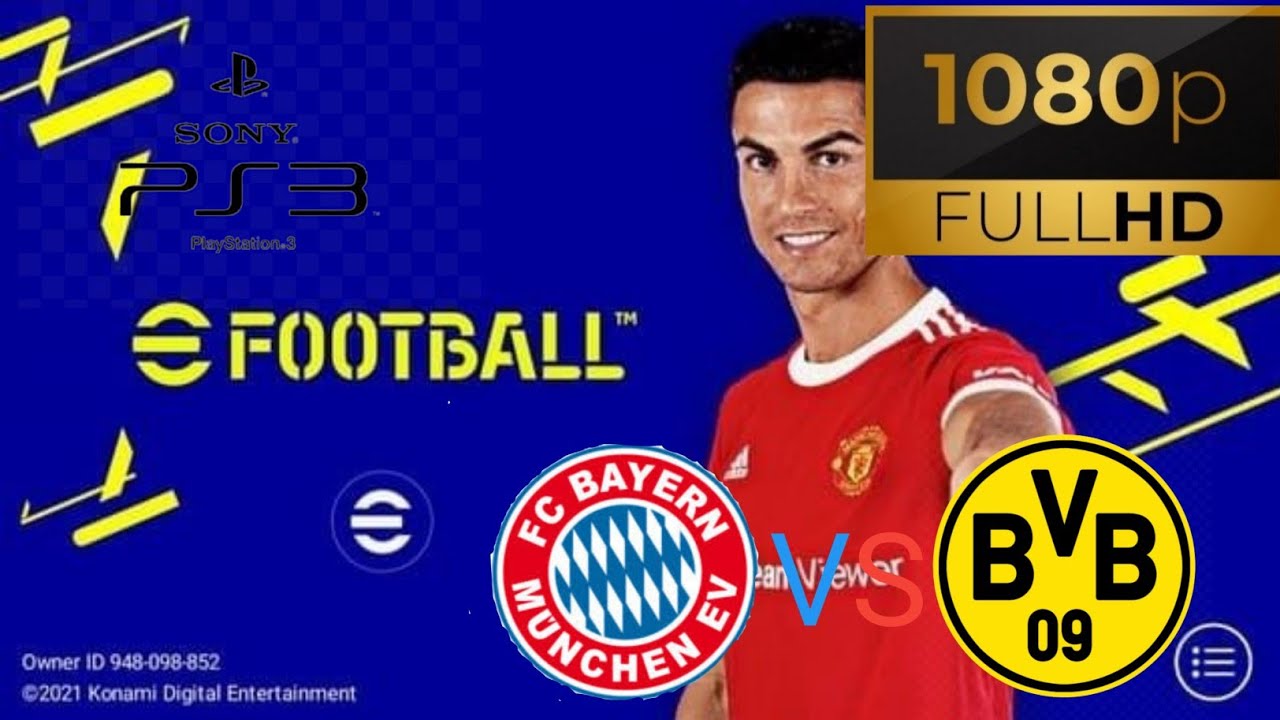 Efootball 2022(PS3)HD|No commentary|[Borussia dortmund vs bayern munchen]multiplayer