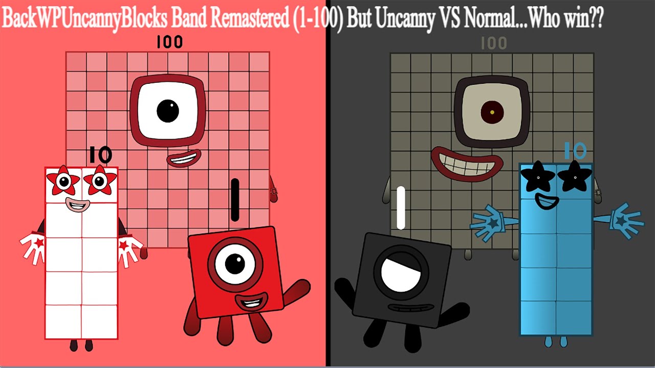 Official BackWPUncannyBlocks Band Remastered (1-100) But Uncanny VS Normal...Who win??
