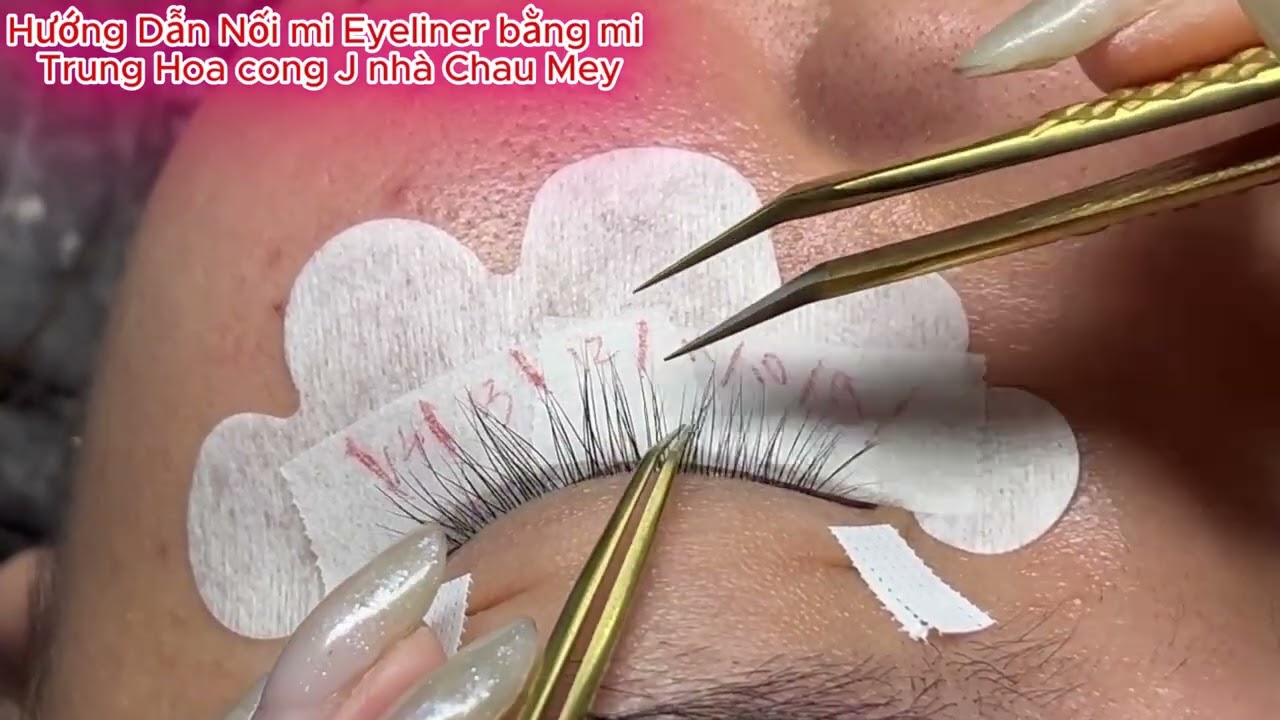 Nối mi Eyeliner bằng mi Trung Hoa cong J nhà Chau Mey