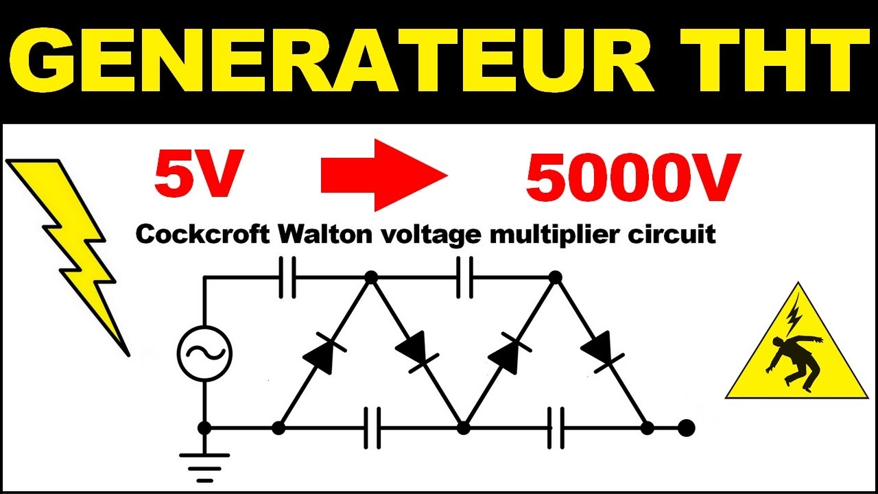 Générateur ampli amplificateur haute tension - SIMPLE Homemade 5V to 5000V  High voltage generator