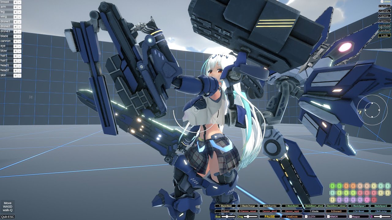 [Unity]Unityアセット・メカガール01動作デモ2を公開しました[ゲーム制作]