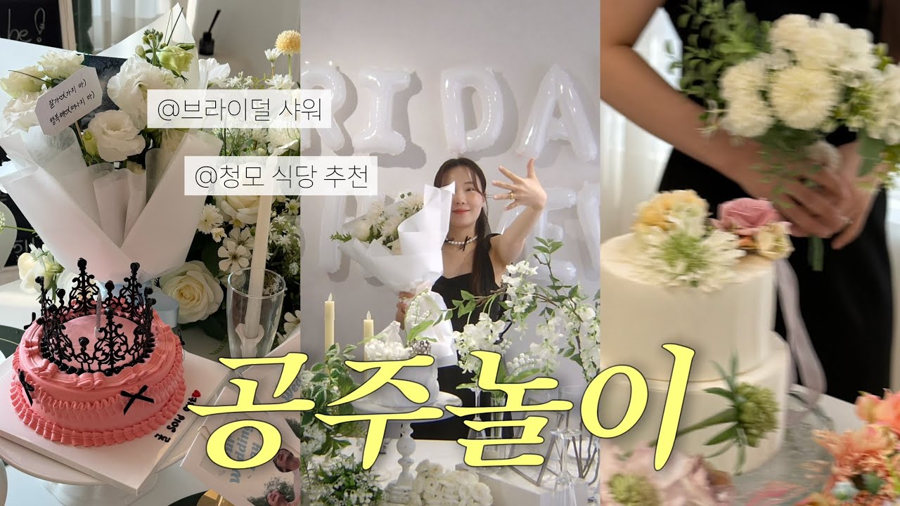 vlog :] 평생 입을 드레스 다 입기ㅣ연남동, 잠실, 동탄 브라이덜 샤워, 서울 청모 식당 지도 공유!, 삼각지