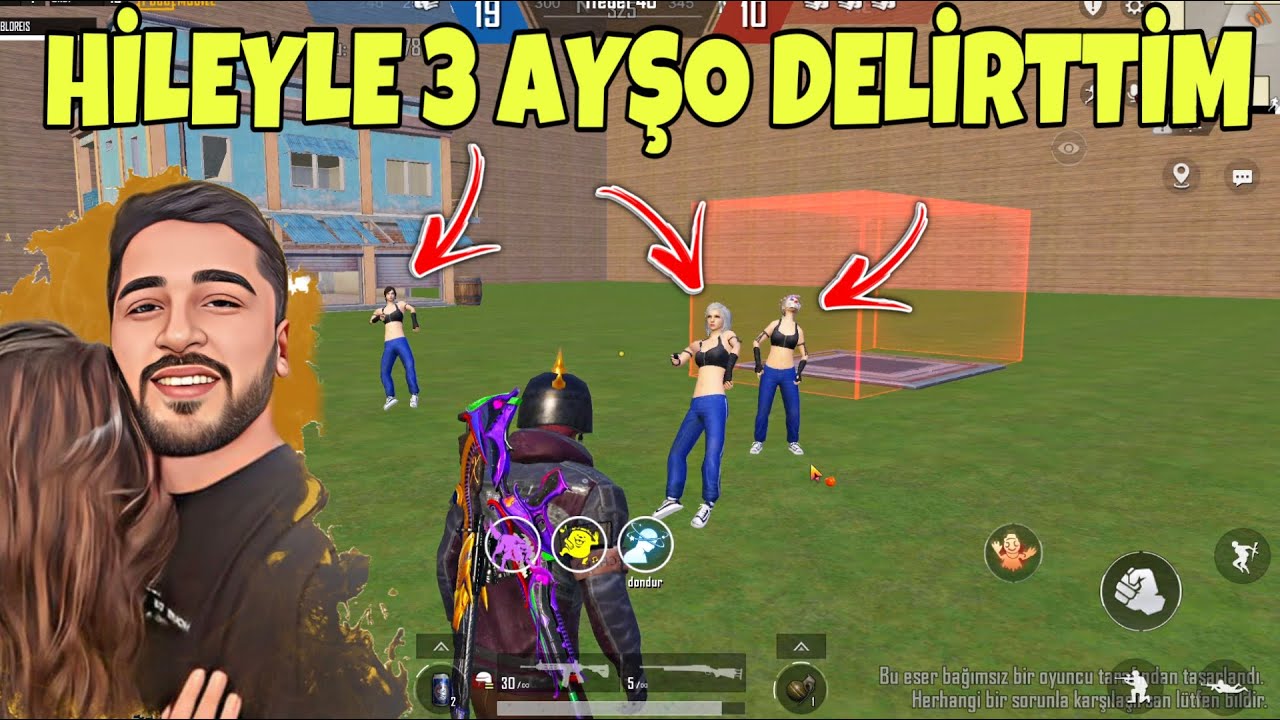 ÖZEL YAPIM HİLELİ HARİTADA 3 AYŞO'YU DELİRTTİM! -PUBG MOBİLE