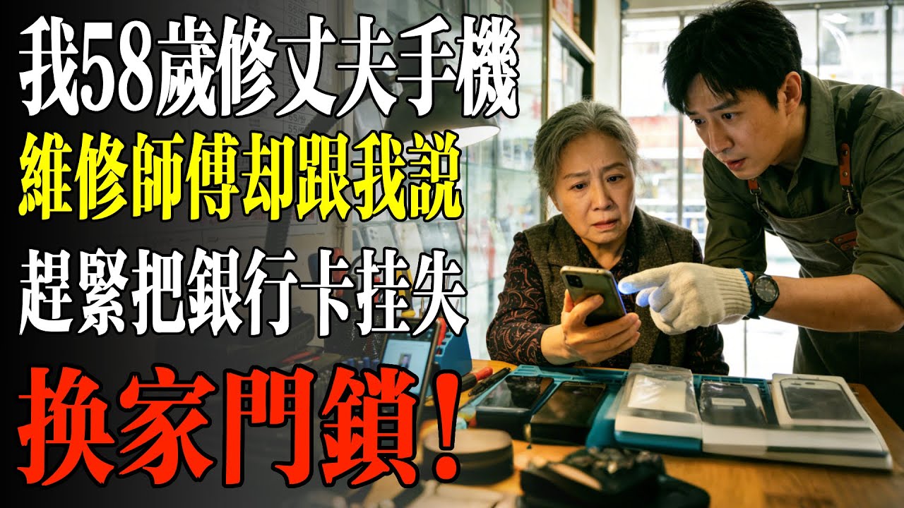 我58歲修丈夫手機，維修師傅卻跟我說，趕緊把銀行卡掛失，換家門鎖！#幸福 #人生 #故事 #老年 #退休後 #情感 #人生感悟 #養生 #哲理 #老年生活