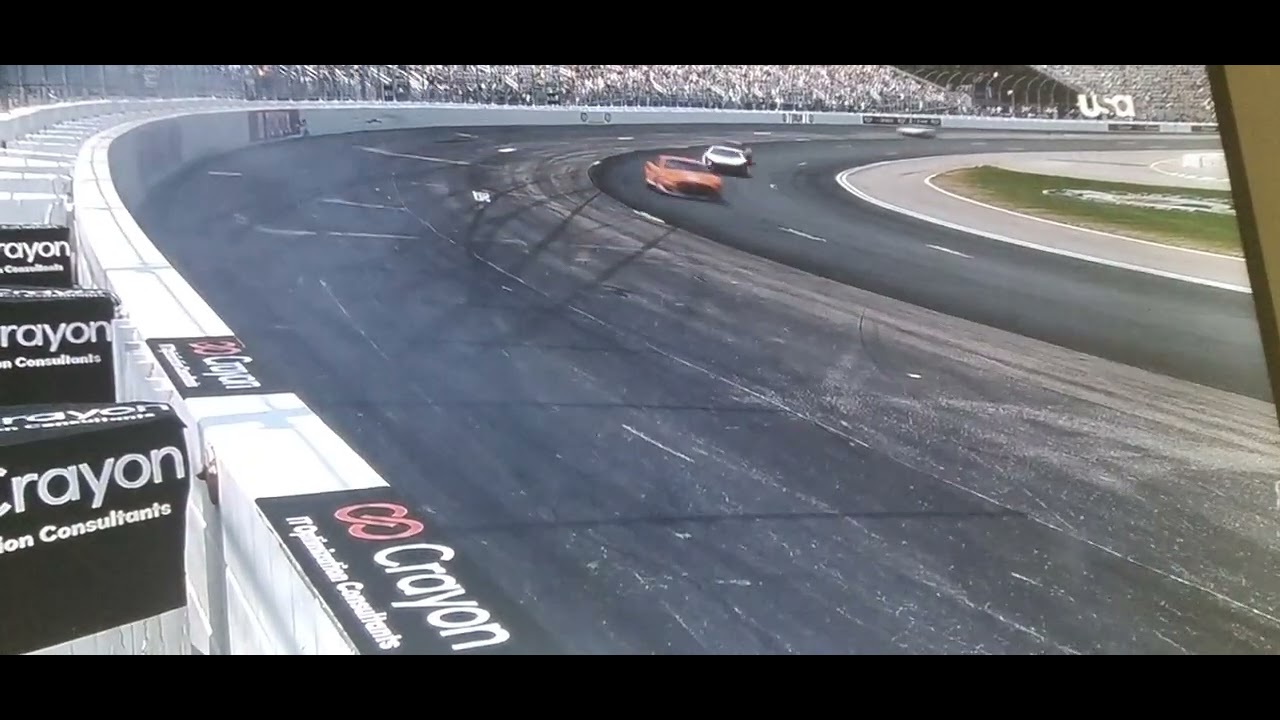 Busch And Lajoie Crash Nascar New Hampshire Crayon 301