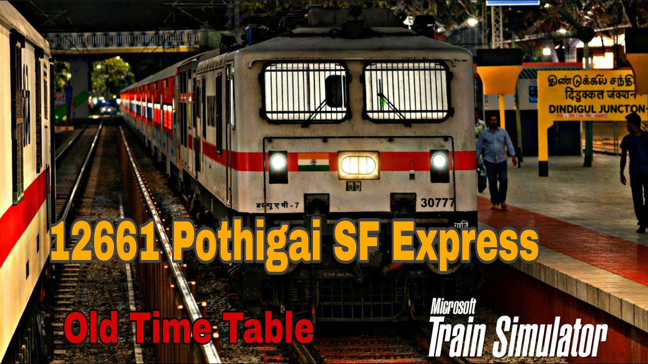 🔴LIVE | 12661 POTHIGAI SF EXPRESS | CHENNAI EGMORE - SENGOTTAI | SRv3 #indianrailways#msts#wap7#wdp4