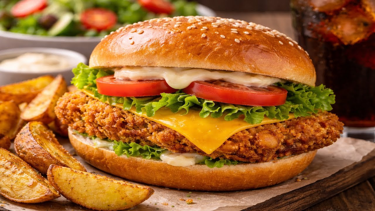 Nunca comí una hamburguesa de pollo tan deliciosa | Receta fácil y rápida