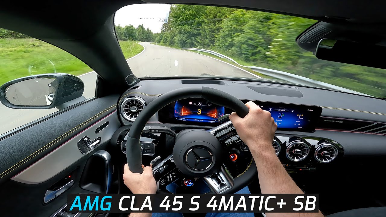2024 MERCEDES AMG CLA 45 S 4MATIC+ SHOOTING BRAKE 421 HP POV TEST DRIVE