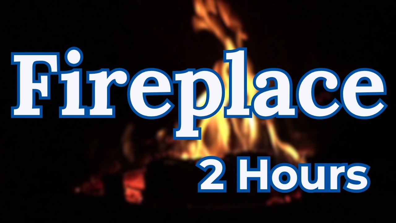 2 hours satisfying Fireplace 🔥 crackling sounds 🔥